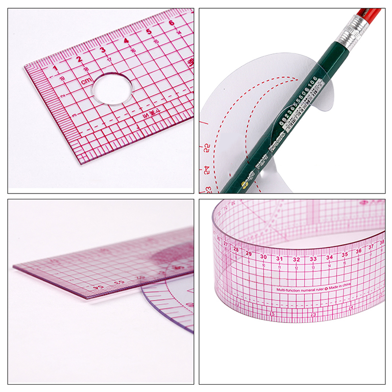 Ruler Set Transparent - ฝรั่งเศส Curve ไม้บรรทัดตัดกระดาษโปร่งใสแฟชั่นเมตริกเย็บไม้บรรทัดชุด Patchwork ไม้บรรทัดทำเสื้อผ้าดัดไม้บรรทัดเครื่องมือ