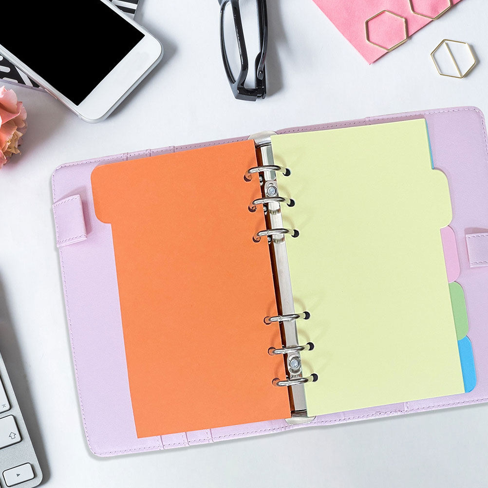 Index Tab Divider - แผ่นแบ่งหน้าสี 30 ชิ้น สำหรับสมุดแพลนเนอร์แบบแยกแผ่น ทนทาน เหมาะสำหรับเปลี่ยนในสมุดบันทึกหรือเครื่องเขียนในโรงเรียน