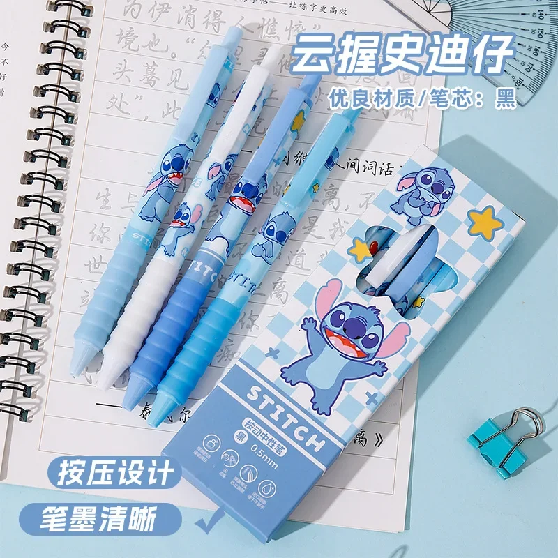 Stationery Office - ปากกาเจลคุณภาพสูง Aniime 4 ชิ้น แบบหัวเข็ม ปากกาลูกลื่นแบบน้ำตรง
