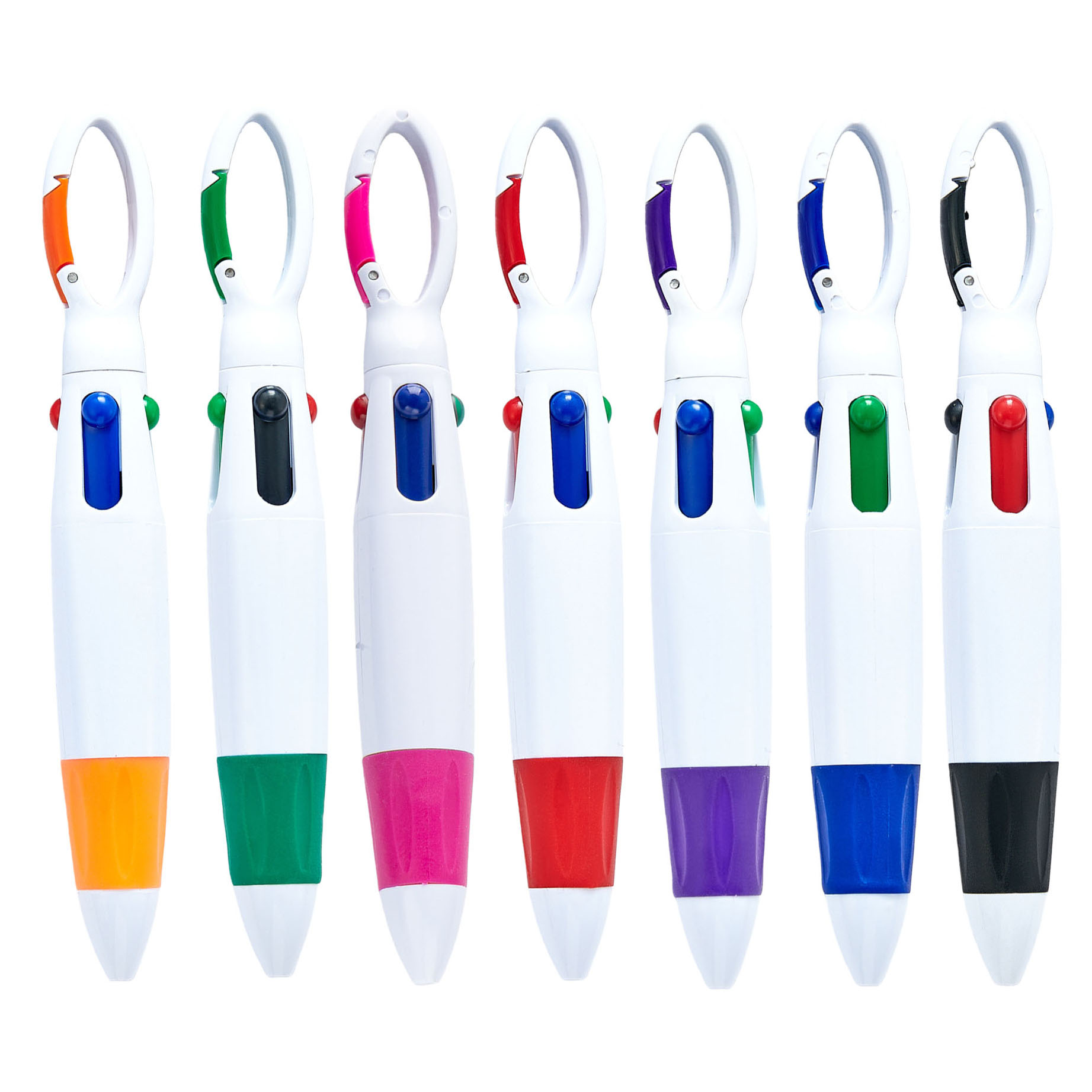 Stationery And Office Supply Chain - 2 ชิ้นปากกาเจล 4 สีหมึกแบบพกพาปากกาลูกลื่นพร้อมพวงกุญแจโรงเรียนเครื่องเขียนสำนักงานสำหรับของขวัญเด็ก