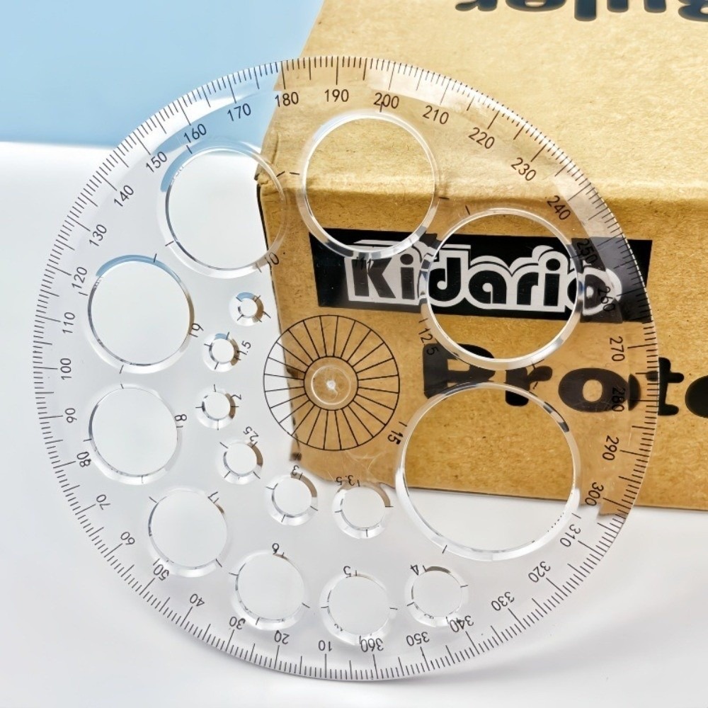 ไม้บรรทัดพลาสติกแบบวงกลม เครื่ - Ruler Set Transparent บทวิจารณ์และราคา