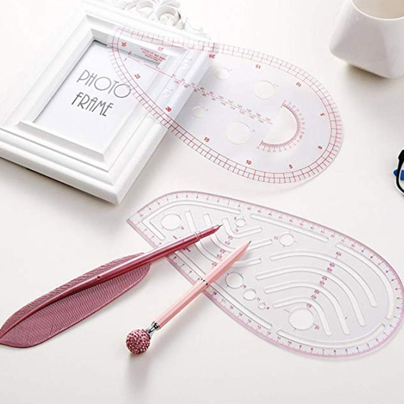 ฝรั่งเศส Curve ไม้บรรทัดตัดกระ - Ruler Set Transparent บทวิจารณ์และราคา