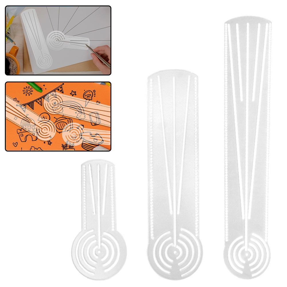 แม่แบบวาดลายมันดาลาคุณภาพสูงอเ - Ruler Set Transparent บทวิจารณ์และราคา