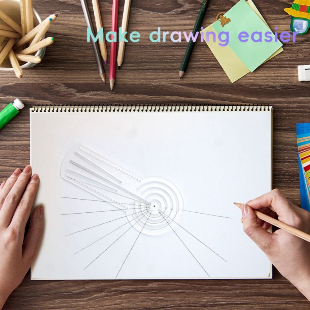แม่แบบวาดลายมันดาลาคุณภาพสูงอเ - Ruler Set Transparent บทวิจารณ์และราคา
