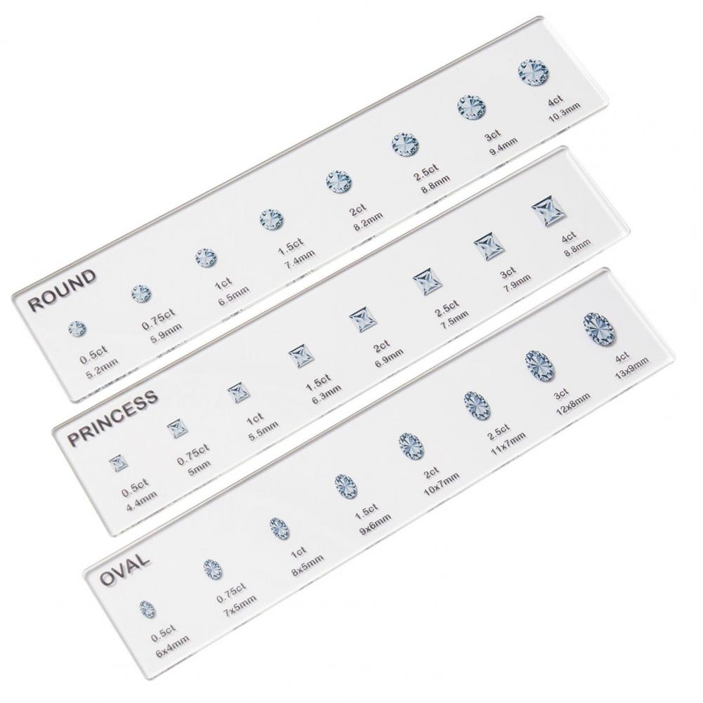ทนทานไม้บรรทัดอะคริลิคใสวัดไม้ - Ruler Set Transparent บทวิจารณ์และราคา