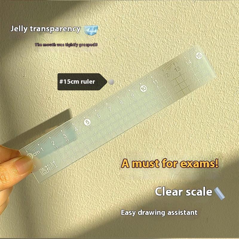 ชุดไม้บรรทัดเจลลี่ 4 ชิ้น/ชุด  - Ruler Set Transparent บทวิจารณ์และราคา