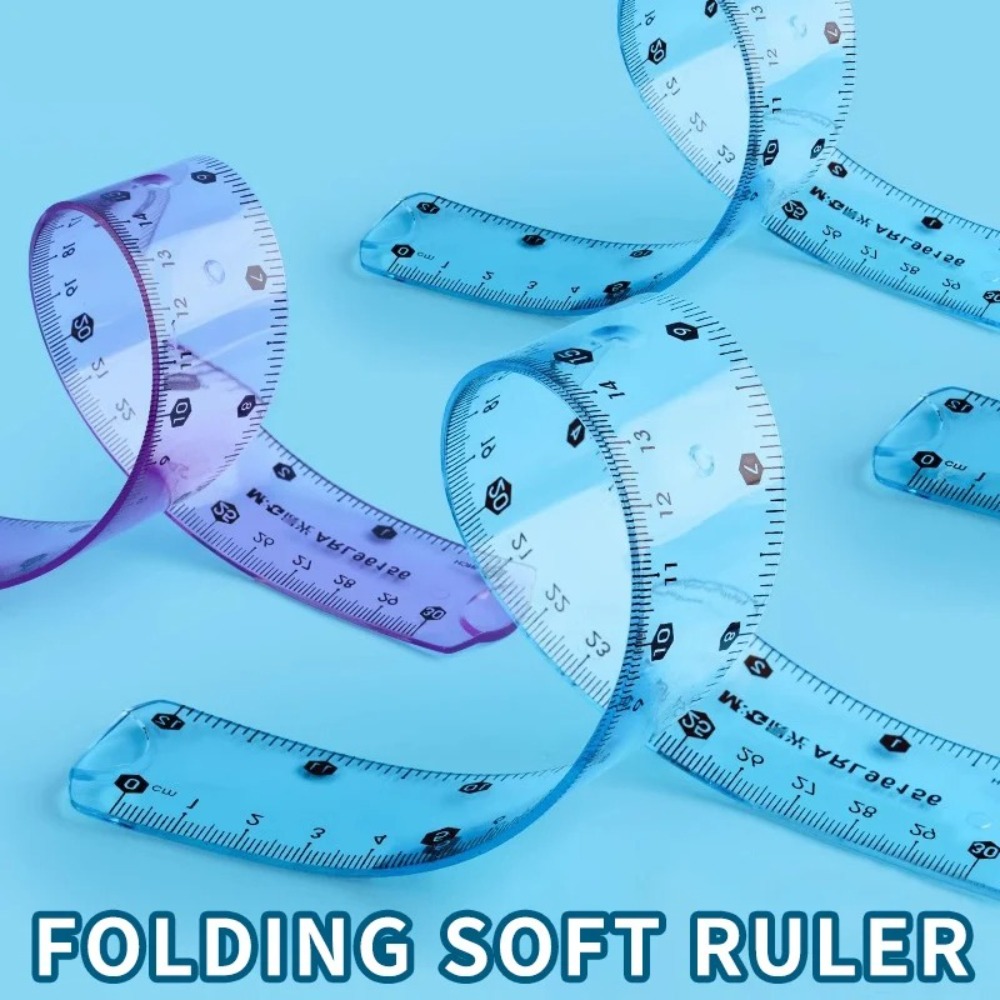 ไม้บรรทัดแบบนิ่มโปร่งใส 1/3 ชิ - Ruler Set Transparent บทวิจารณ์และราคา