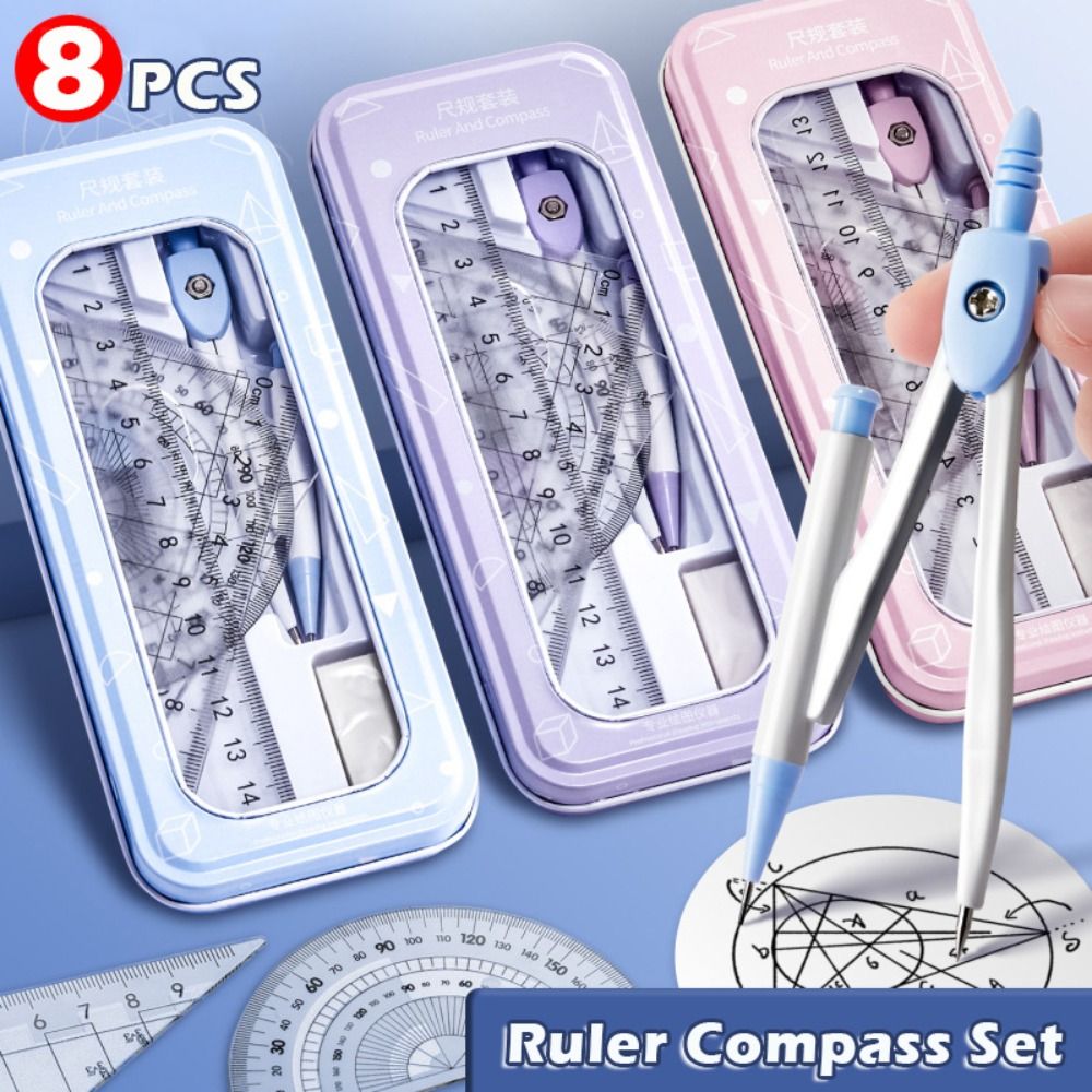 ชุดไม้บรรทัดพลาสติก 8 ชิ้น/ชุด - Ruler Set Transparent บทวิจารณ์และราคา
