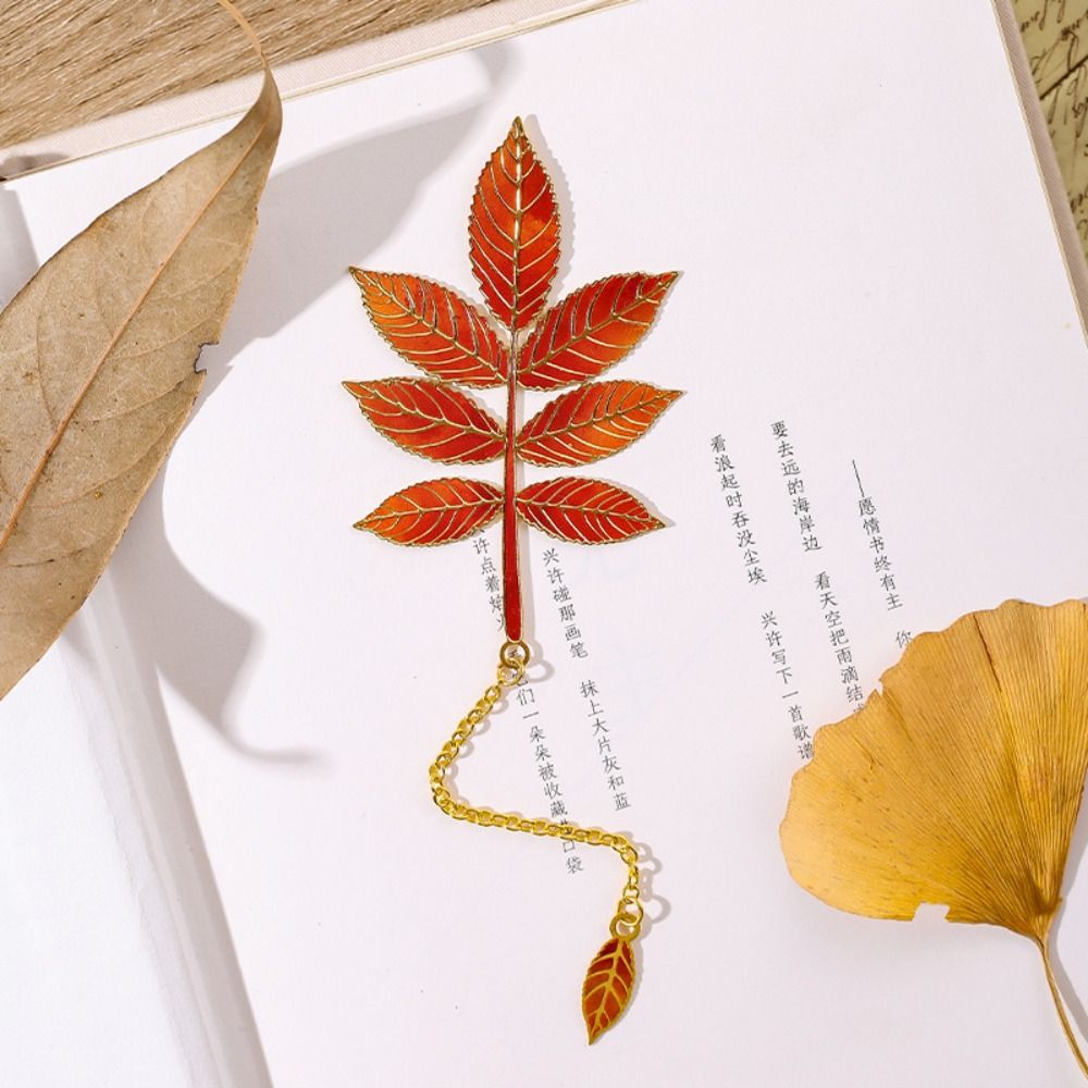 ที่คั่นหนังสือโลหะลายใบไม้สีบร - Stationery And Office Supply Chain บทวิจารณ์และราคา