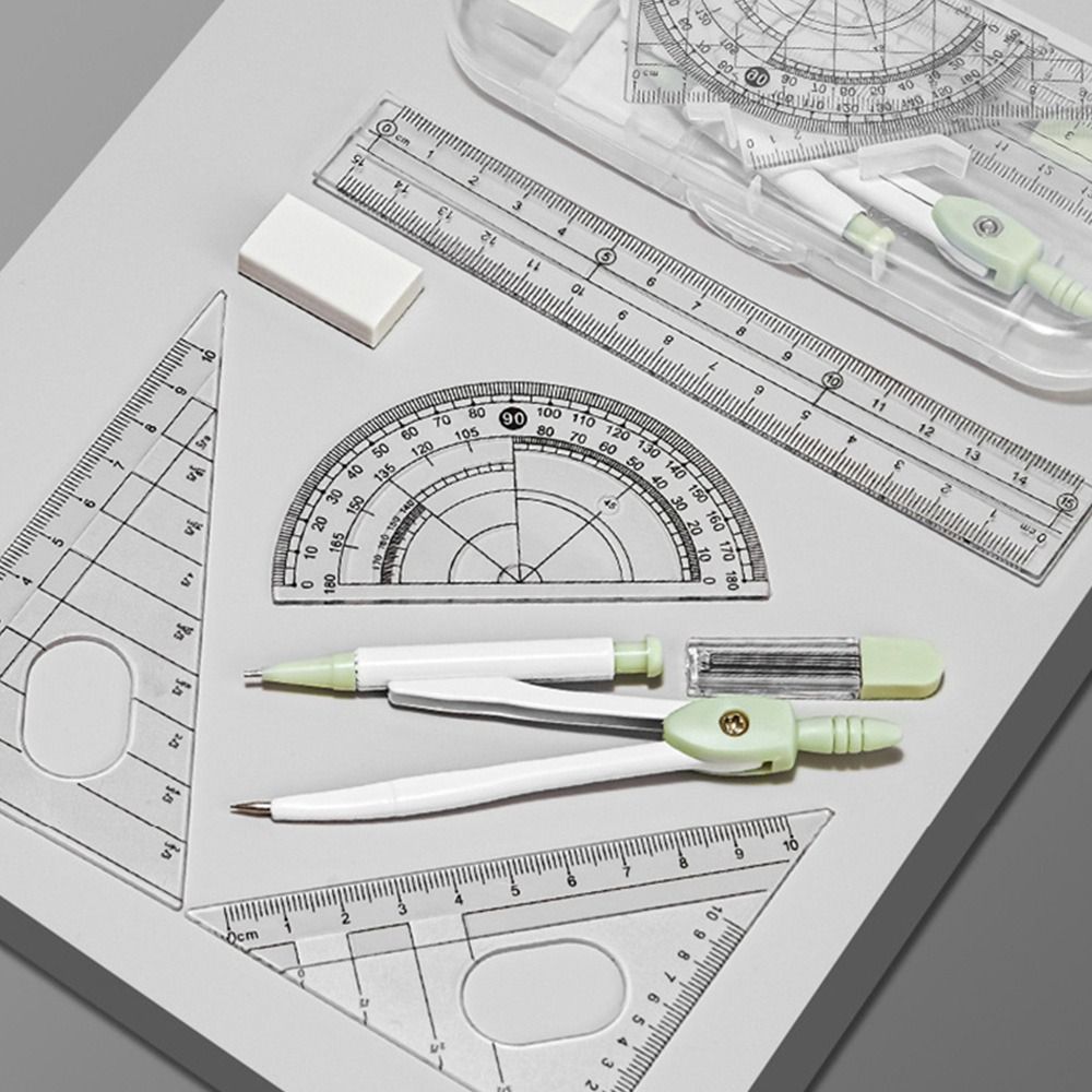 8 ชิ้น/เซ็ตไม้บรรทัดพลาสติกชุด - Ruler Set Transparent บทวิจารณ์และราคา
