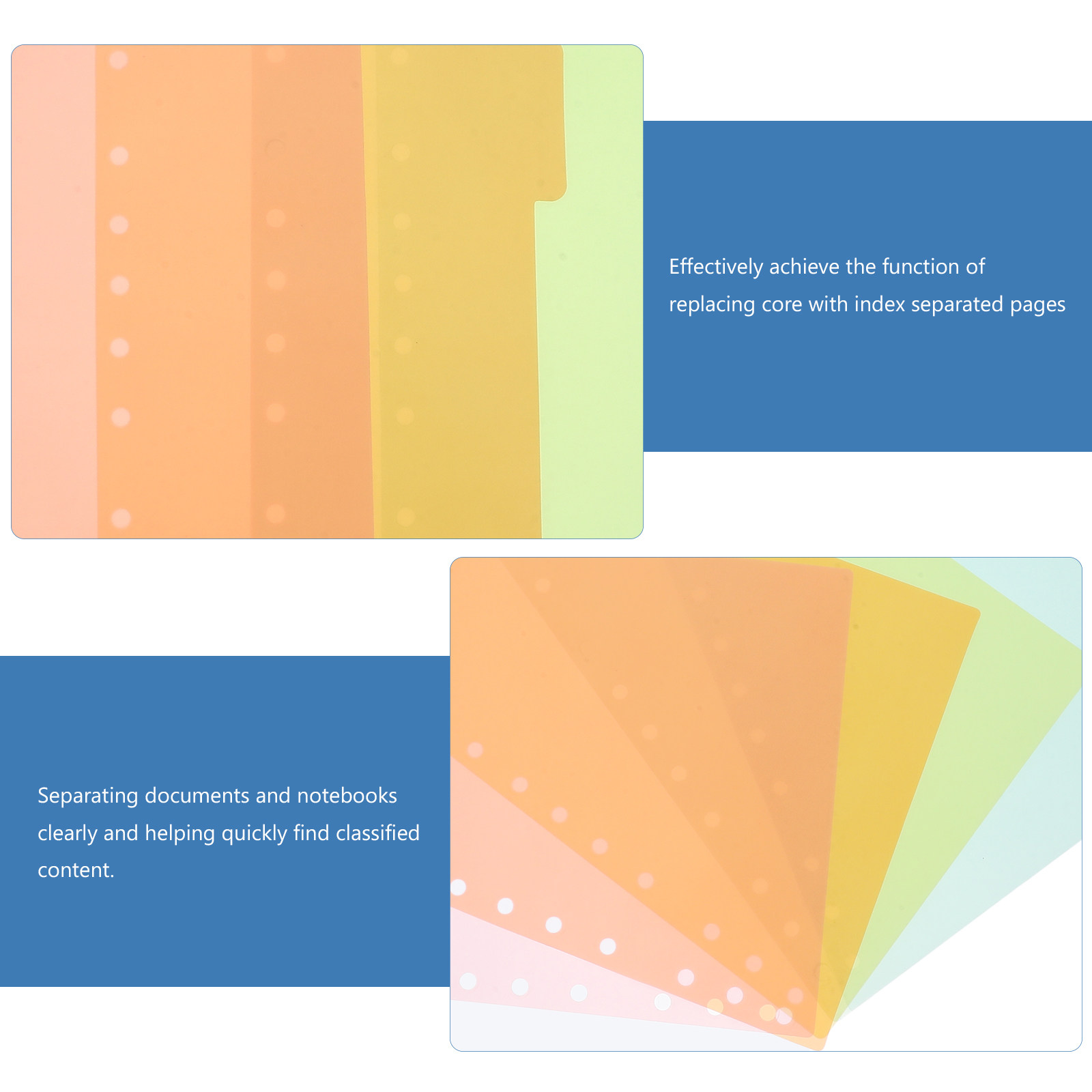 5 ชิ้น แผ่นคั่นแฟ้มพลาสติก แถบ - Index Tab Divider บทวิจารณ์และราคา