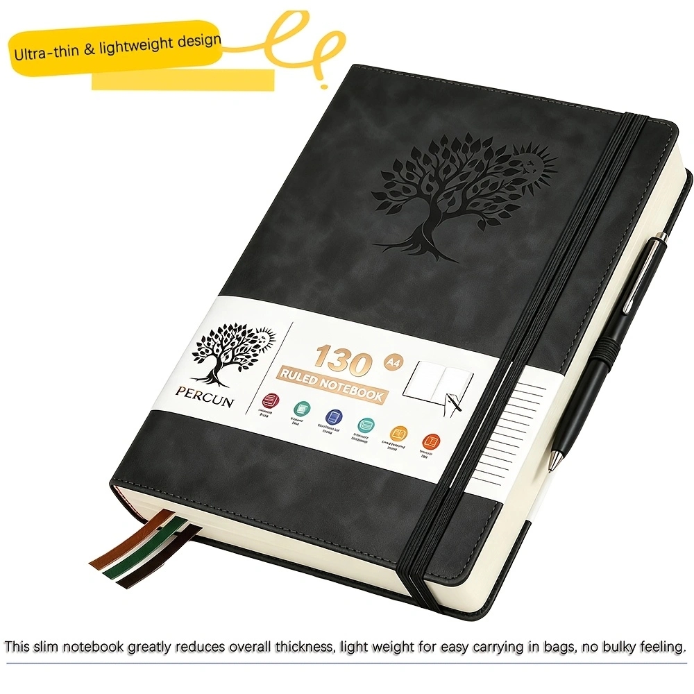 สมุดบันทึกปกแข็งแบบมีเส้นบรรทั - Journal Leather Hardcover บทวิจารณ์และราคา