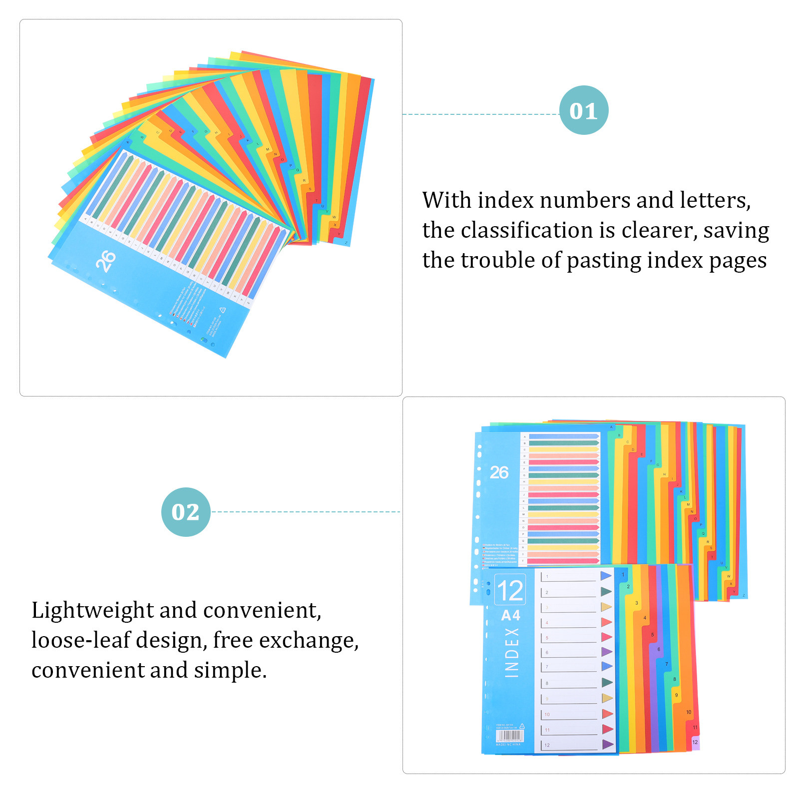38 ชิ้น แผ่นแบ่งหมวดหมู่พลาสติ - Index Tab Divider บทวิจารณ์และราคา